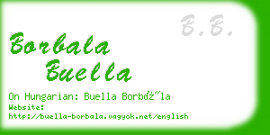 borbala buella business card